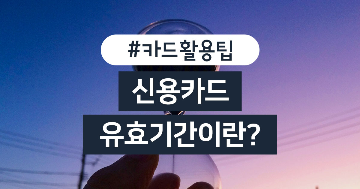 내 신용카드 유효기간 지금 바로 확인해야 하는 이유 | 카드고릴라